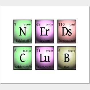 nerds club in chemical elements Posters and Art